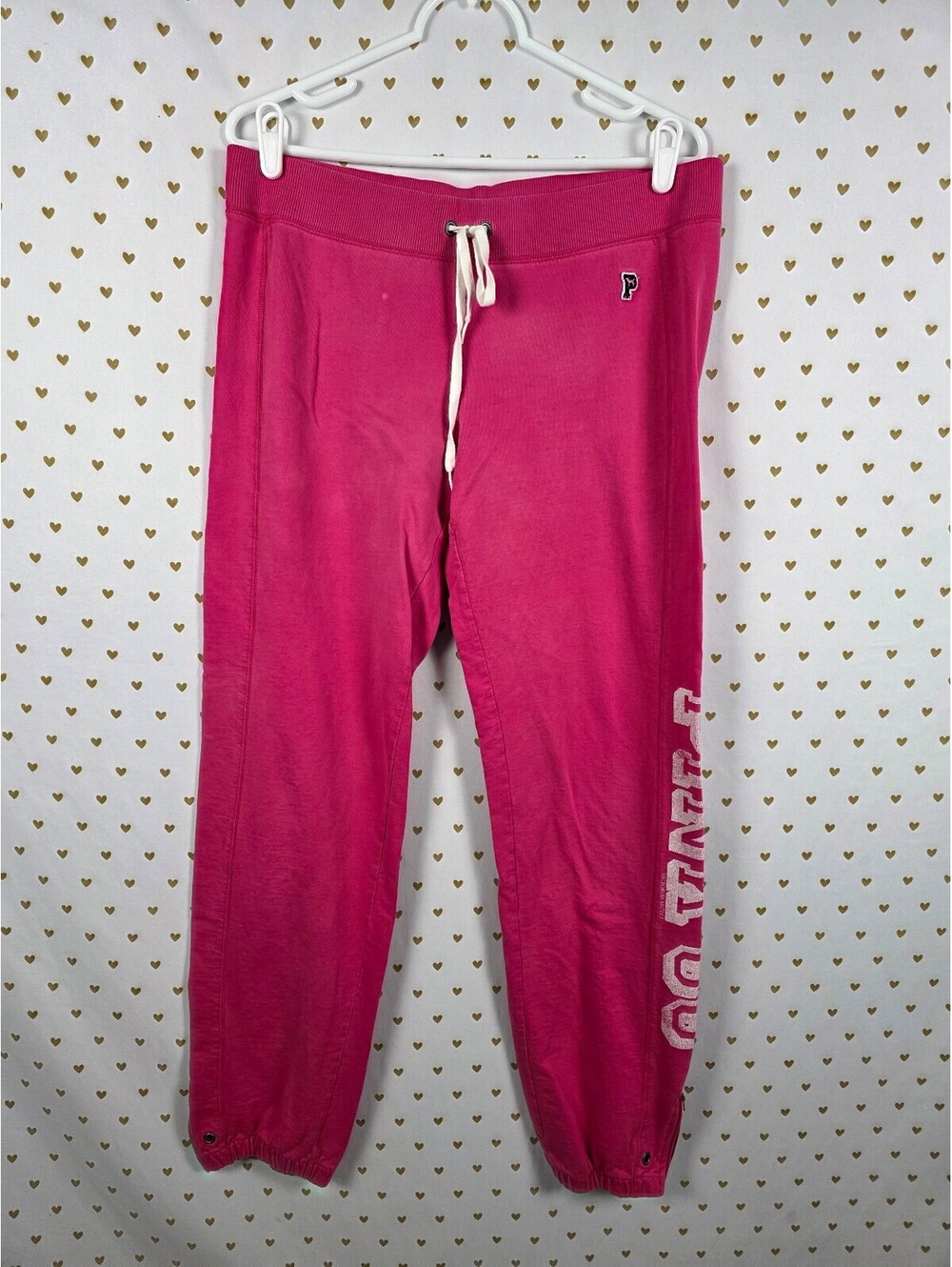 Victorias Secret PINK Vintage Ankle Zip Y2k Sweats Sweatpants Large